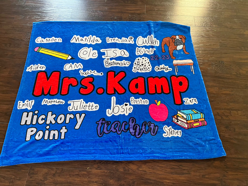 Custom Teacher/Coach  Blankets