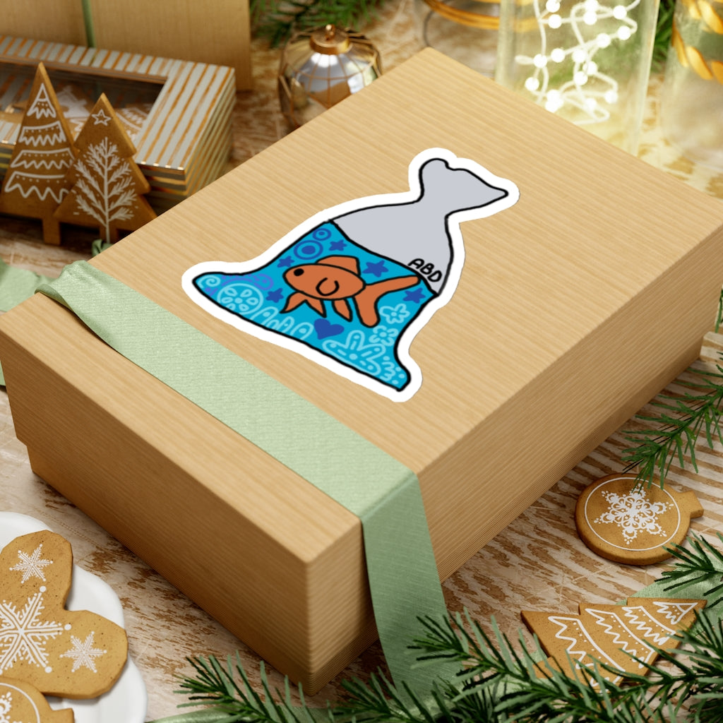 Swim Little Guppie  Stickers
