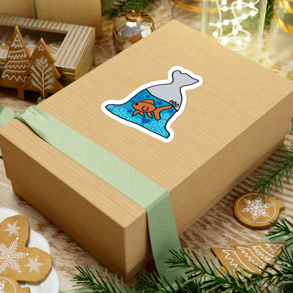 Swim Little Guppie  Stickers