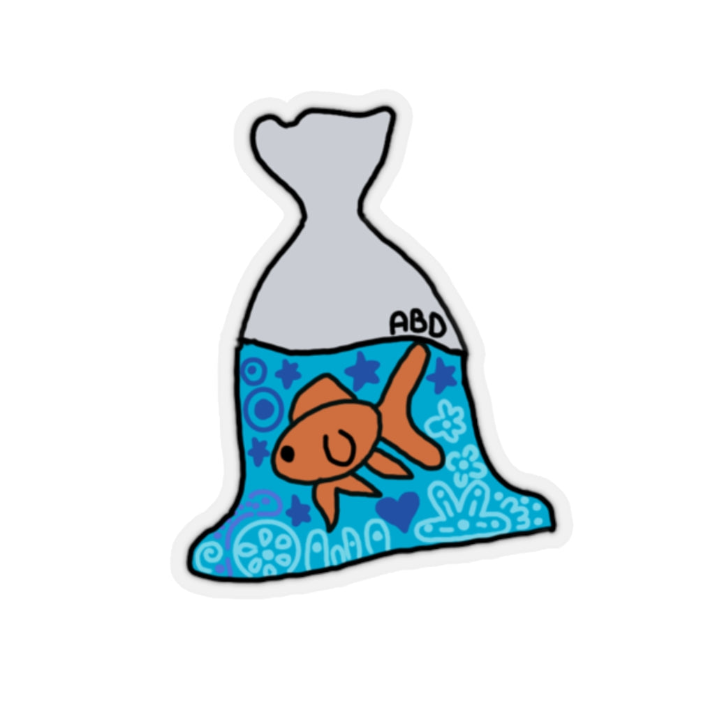 Swim Little Guppie  Stickers