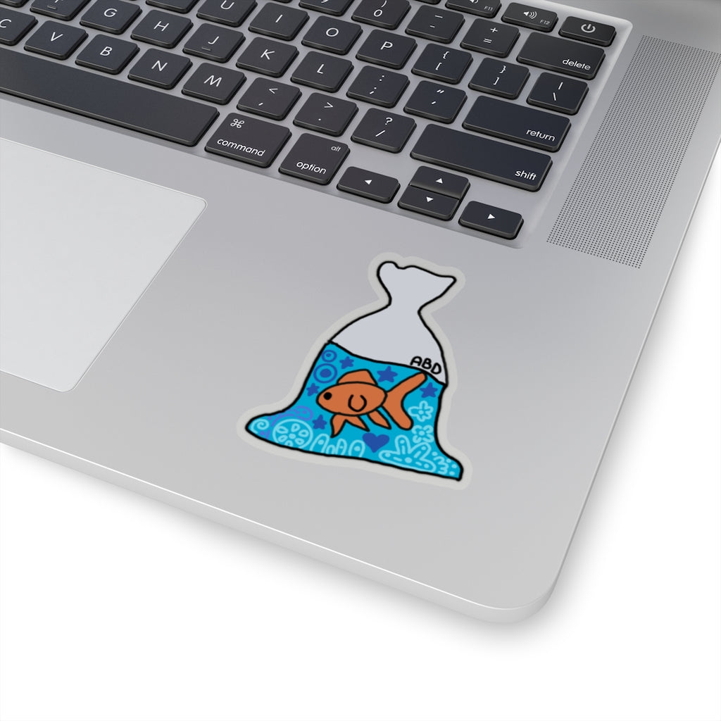 Swim Little Guppie  Stickers