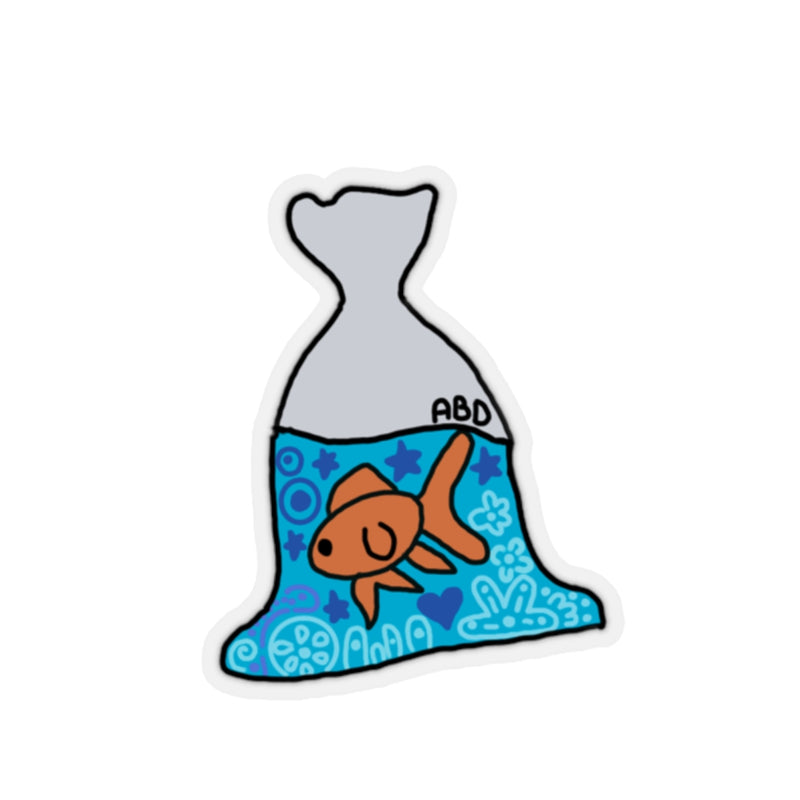 Swim Little Guppie  Stickers