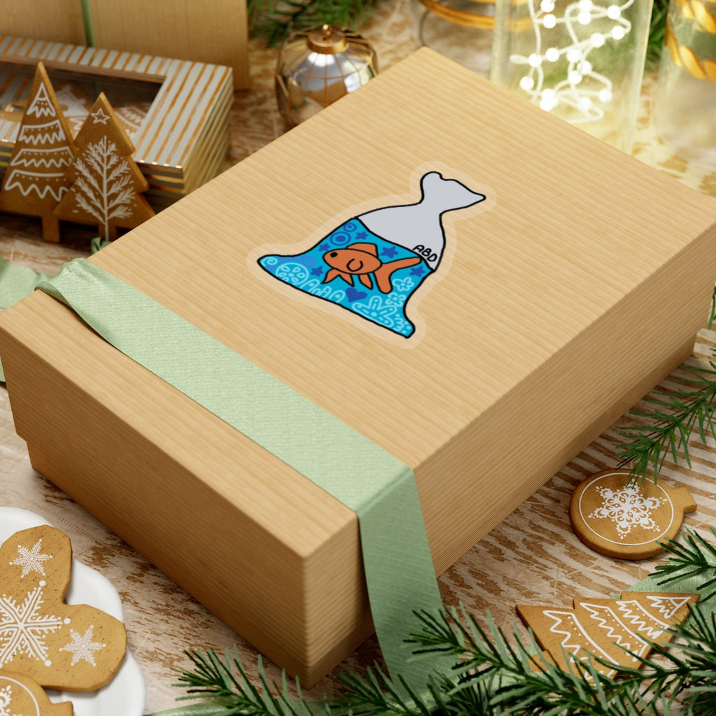 Swim Little Guppie  Stickers