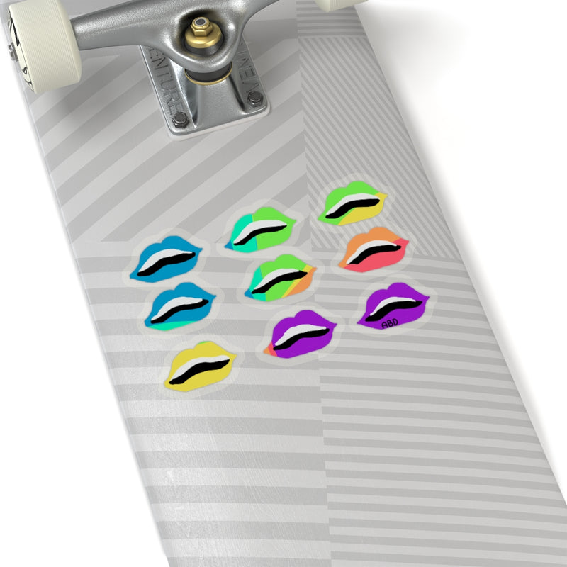 color war lips Stickers