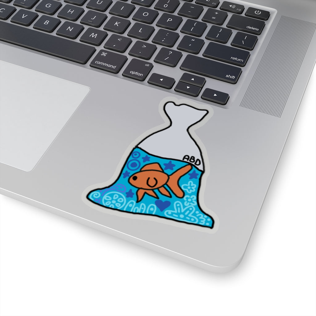 Swim Little Guppie  Stickers