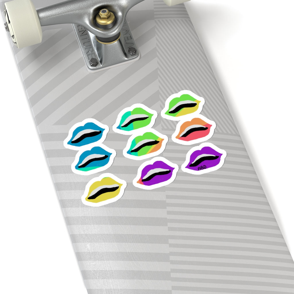 color war lips Stickers