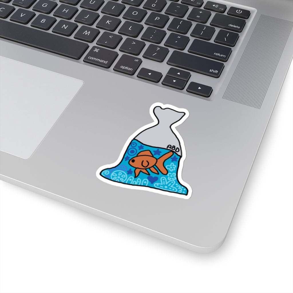 Swim Little Guppie  Stickers