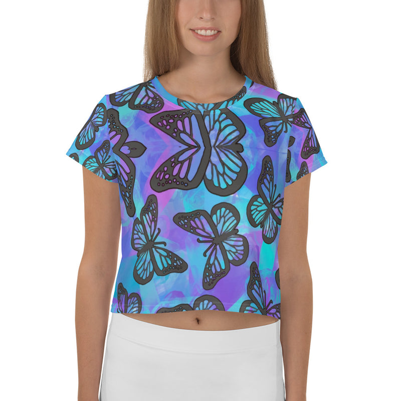Blue Flappers Crop Tee