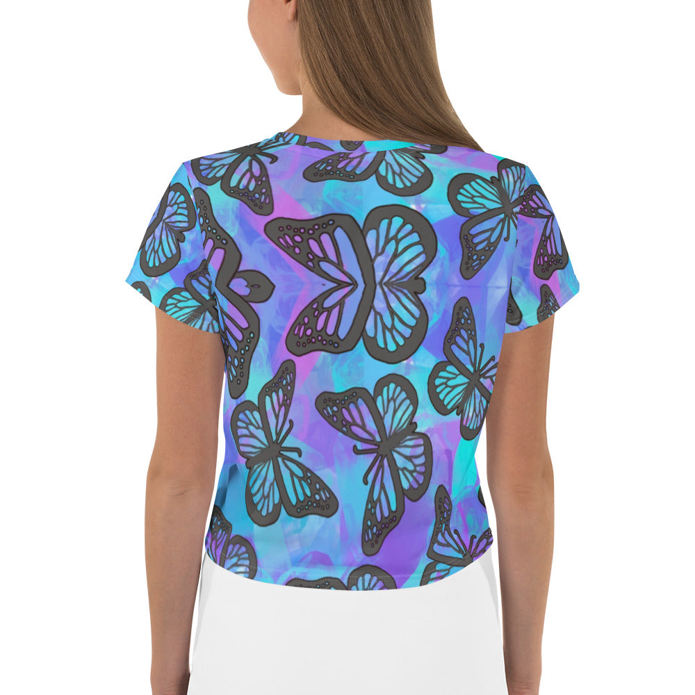 Blue Flappers Crop Tee