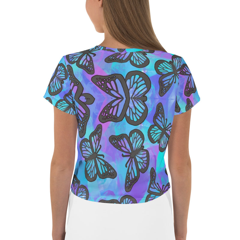 Blue Flappers Crop Tee