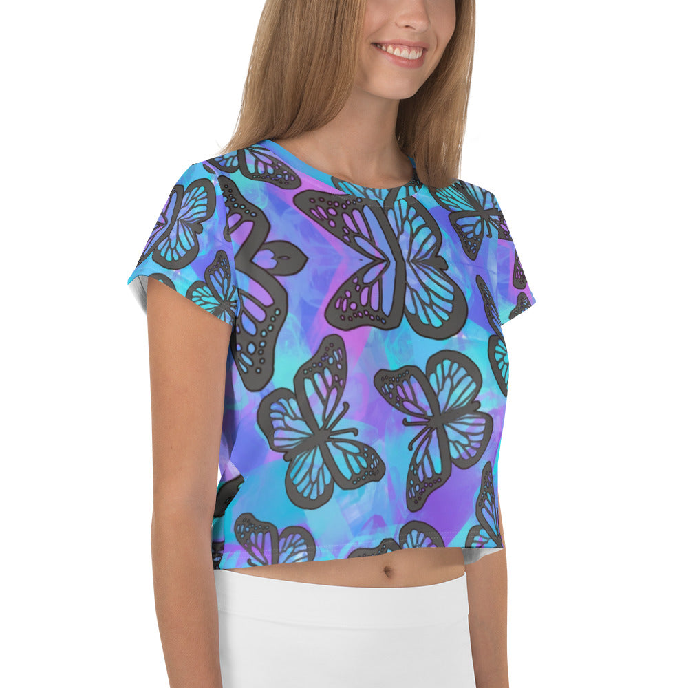 Blue Flappers Crop Tee
