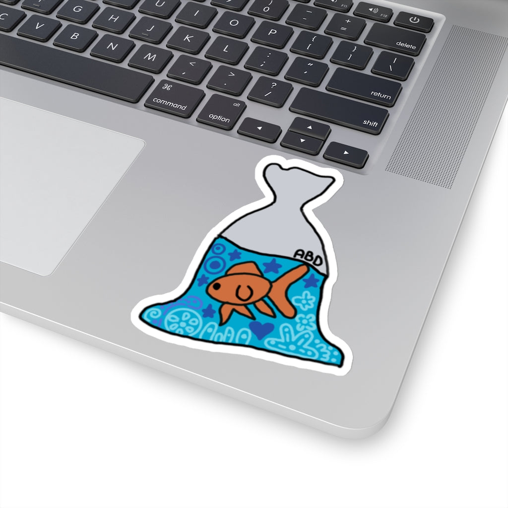 Swim Little Guppie  Stickers