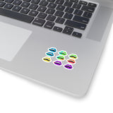 color war lips Stickers