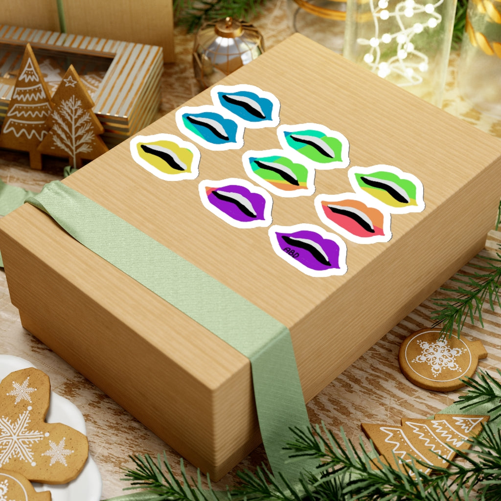 color war lips Stickers