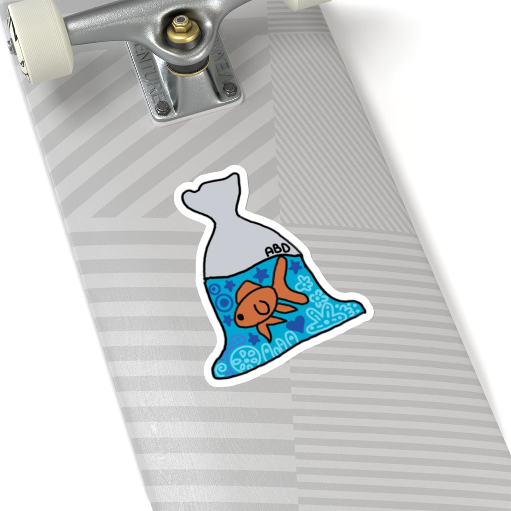 Swim Little Guppie  Stickers