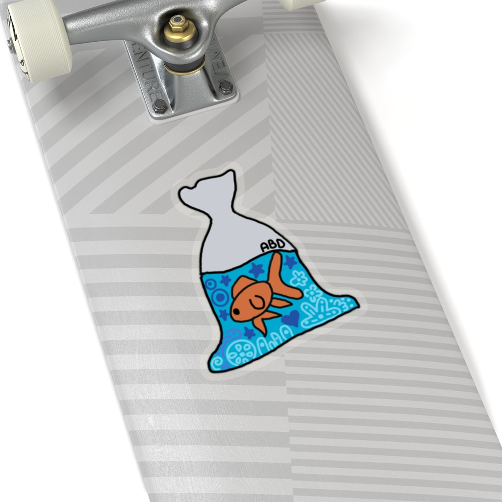 Swim Little Guppie  Stickers