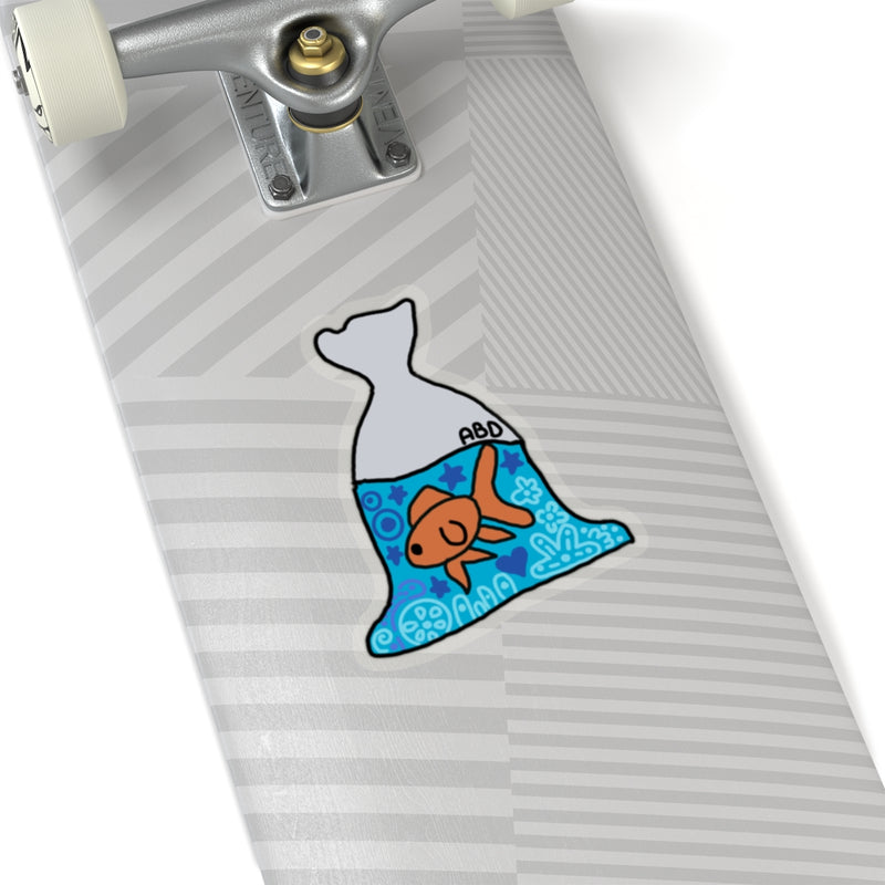 Swim Little Guppie  Stickers