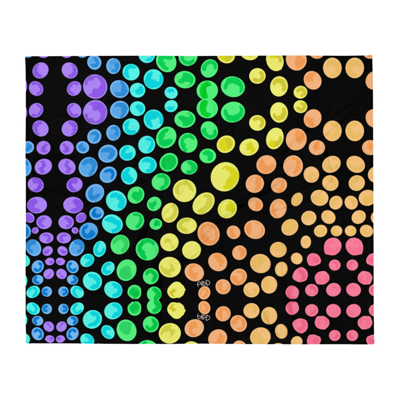 Bubble Girl Throw Blanket