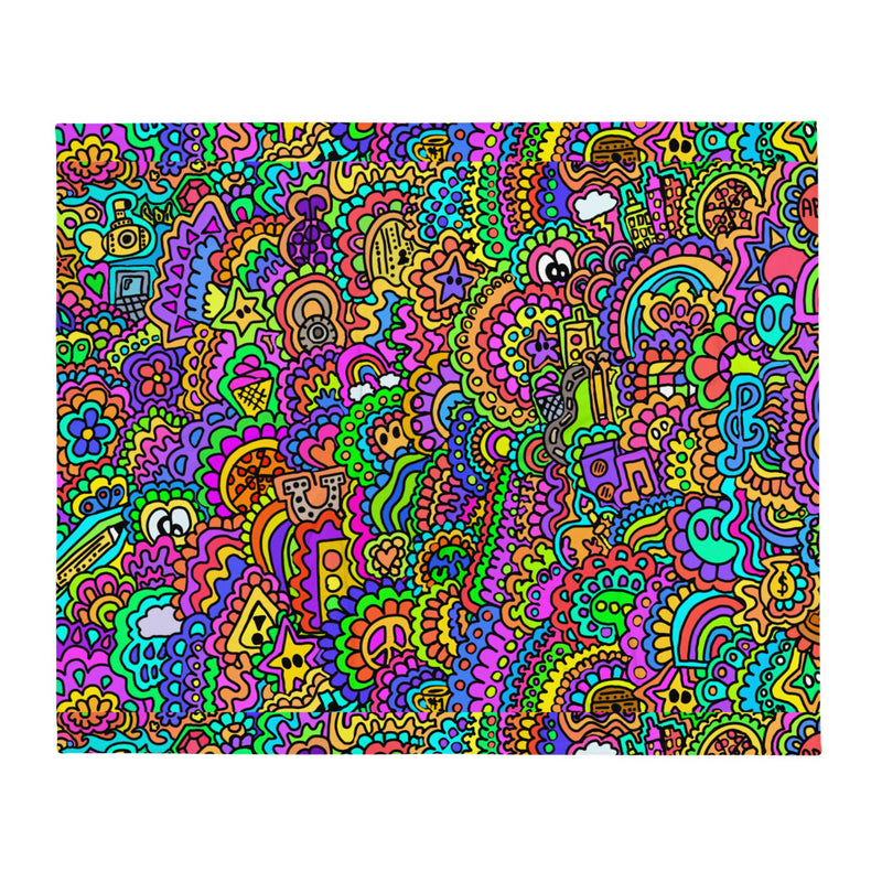 Colored Mind Throw Blanket
