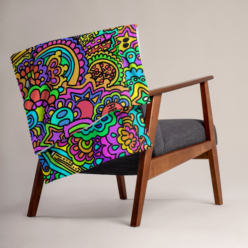 Colored Mind Throw Blanket