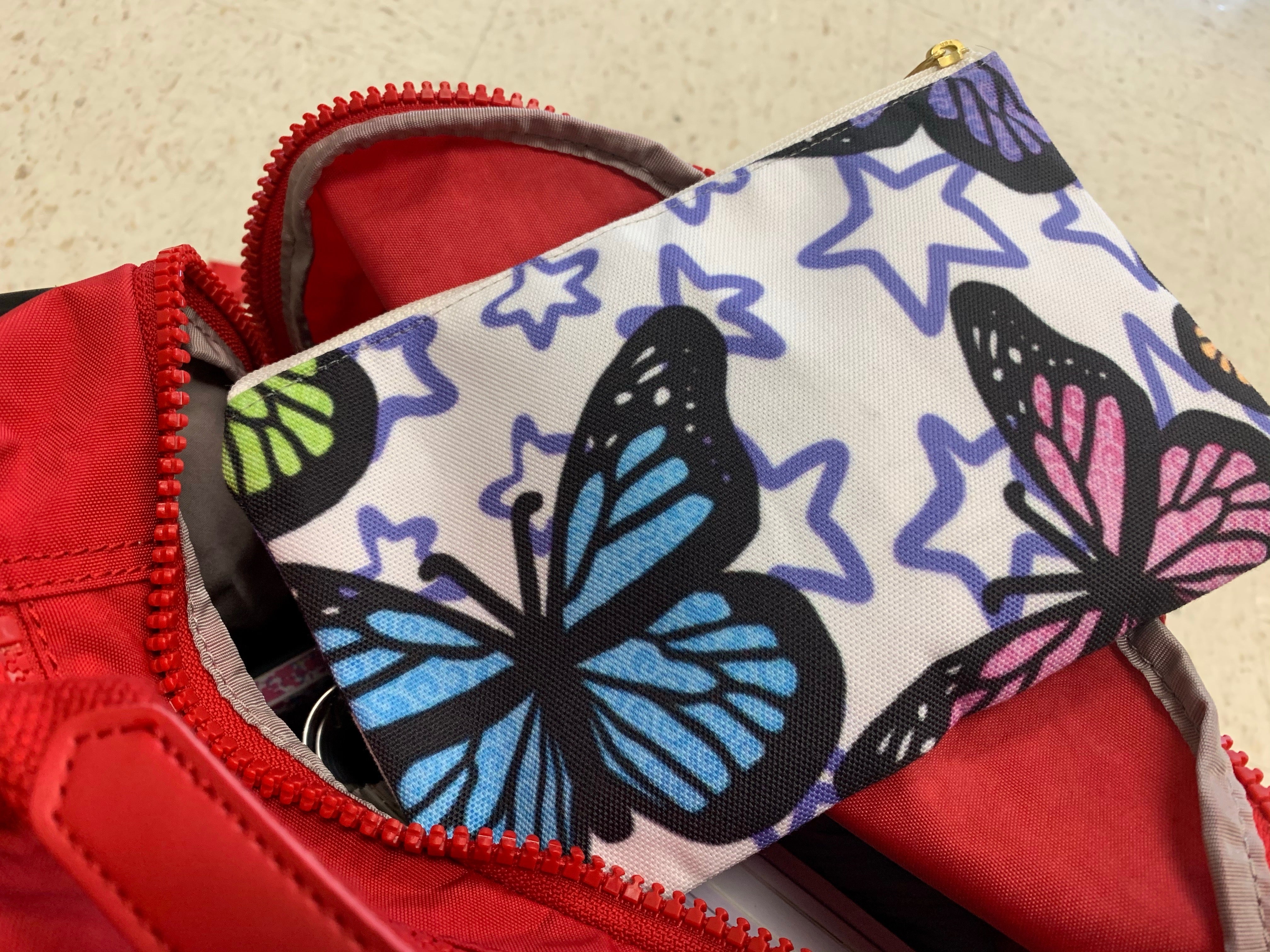 Starry Eyed Butterfly Accessory Pouch