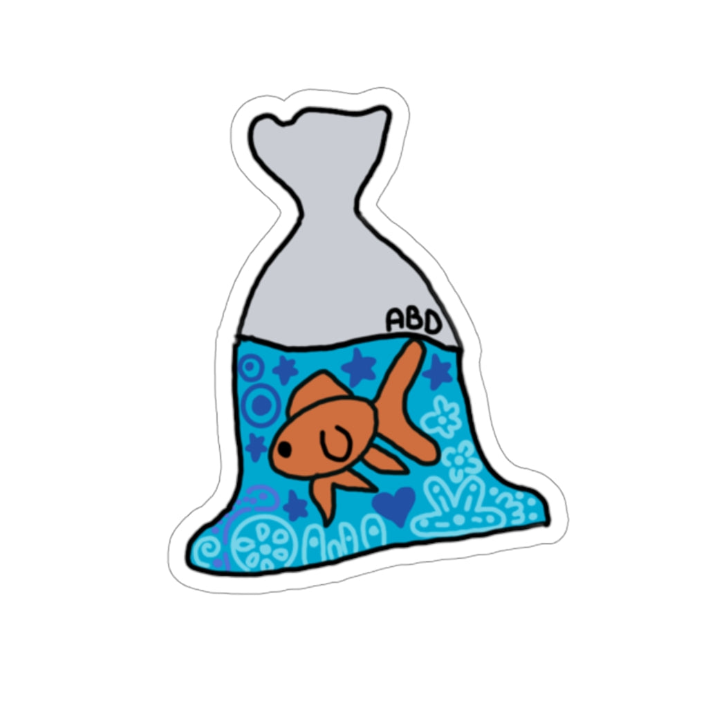 Swim Little Guppie  Stickers