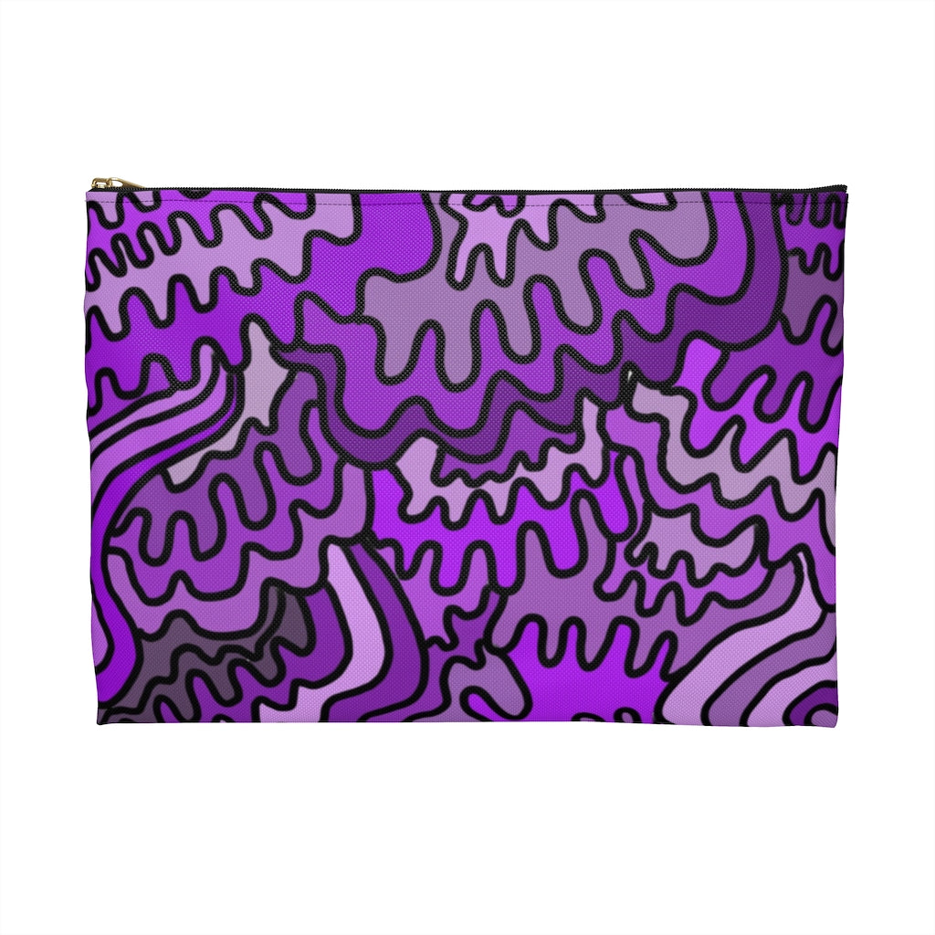 purple swirl Accessory Pouch